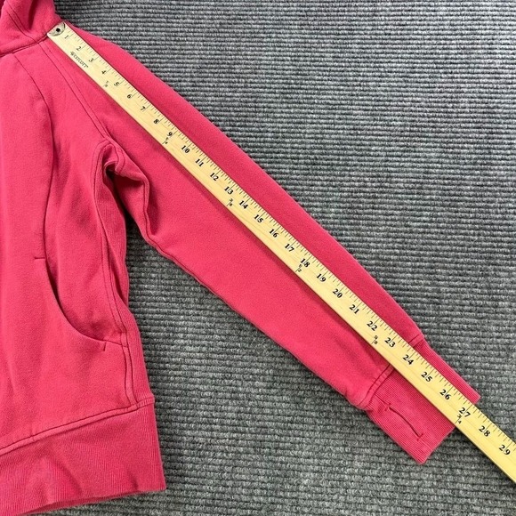 Lululemon Scuba Hoodie Full Zip Womens 10 Pink Athleisure Train Workout Gym Warm - Picture 9 of 10
